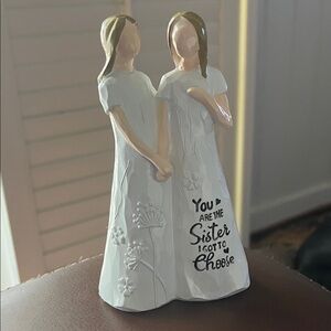 NWT White angels figurine: You are the sister I got to choose.